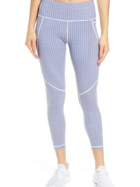 Sweaty Betty Power 7/8 Leggings | Blue and White/ Blue Dot